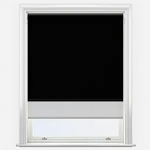 Aqualuxe Black & Grey Double Roller Blind