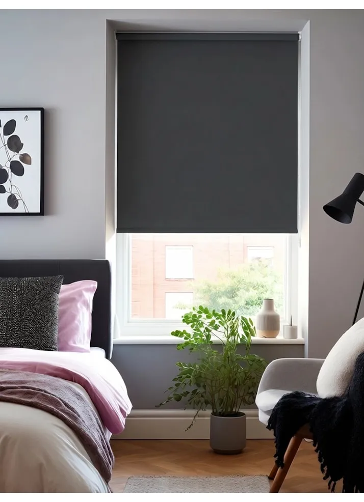 Pompeii Grey Blackout Roller Blind