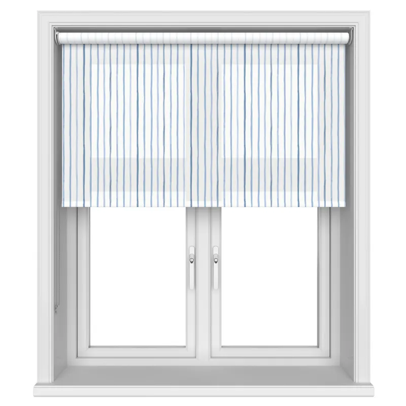 Laura Ashley Painterly Stripe Dark Seaspray Blinds Uk