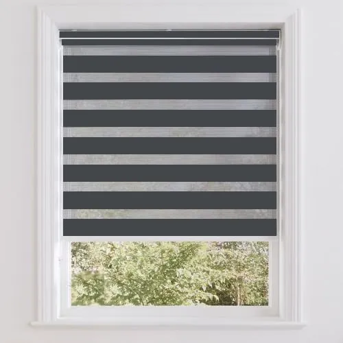 View Slate Grey Day & Night Roller Blinds