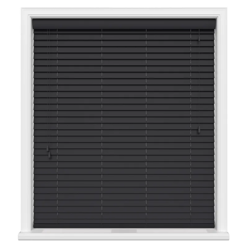 Jet Black Ecowood Uk - Wooden Blinds