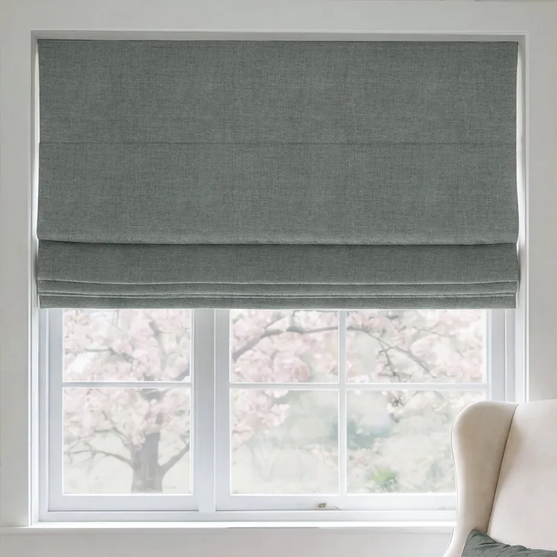 Ante Decor Chelsea Chenille Made To Measure Roman Blind Graphite