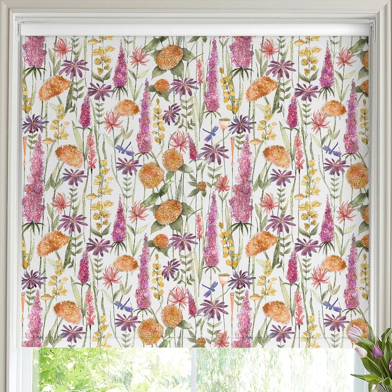 Voyage Florabunda Made To Measure Blackout Roller Blind Russett Linen