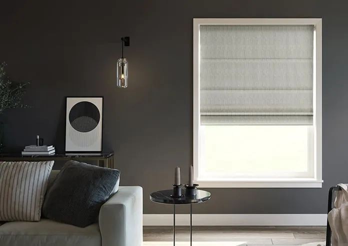 Braemar Echoed Blue - Roman Blind