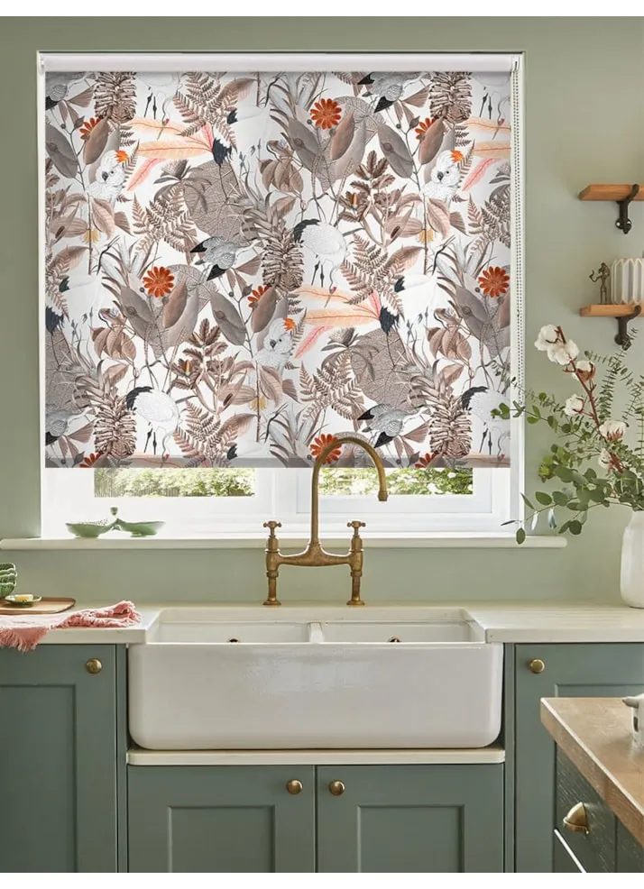 Oriental Aviary Off White Roller Blind By Boon &Amp; Blake