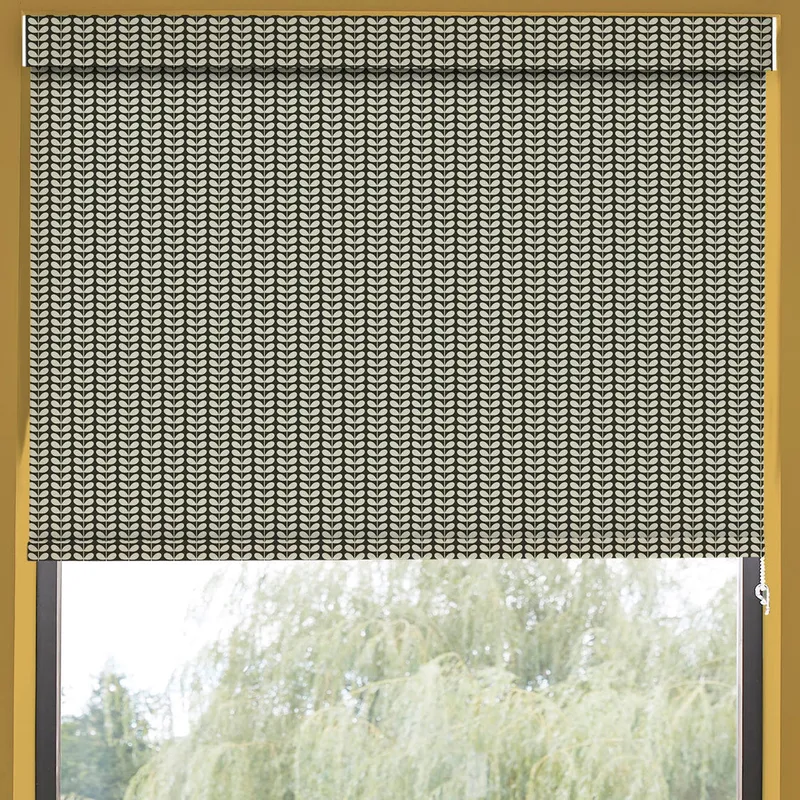 Orla Kiely Tiny Stem Translucent Made To Measure Roller Blind Black