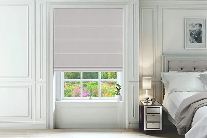 Knightley Light Grey - Textured Roman Blind