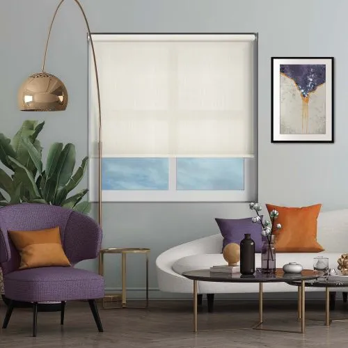 Linen Cotton Cordless Roller Blind