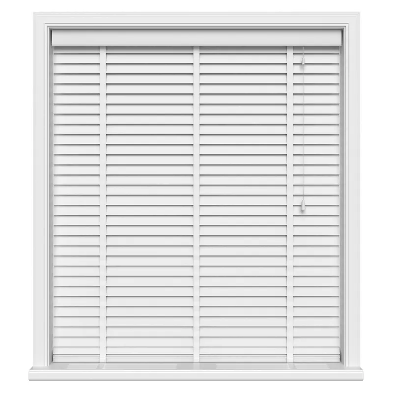 Pure White Luxury Real Wood Motorised Uk - Wooden Blinds