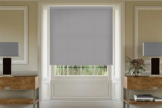 Amber Mid Grey - Textured Roller Blind