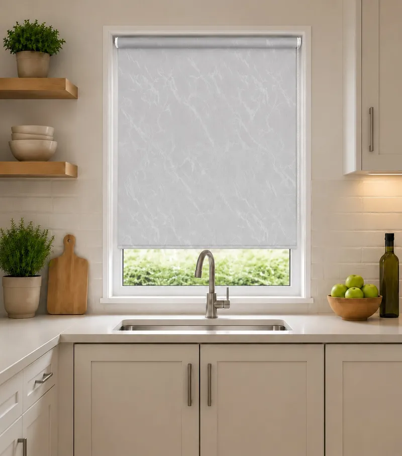Fiesta Grey - Pvc Blackout Waterproof Roller Blind