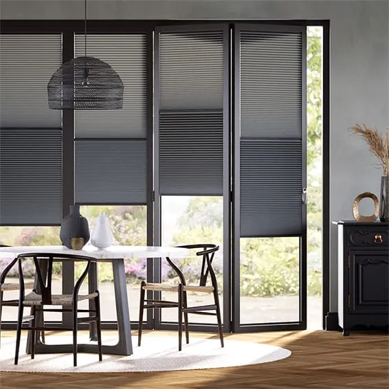 Bifold Night & Day Duo Andesite Pleated Blind