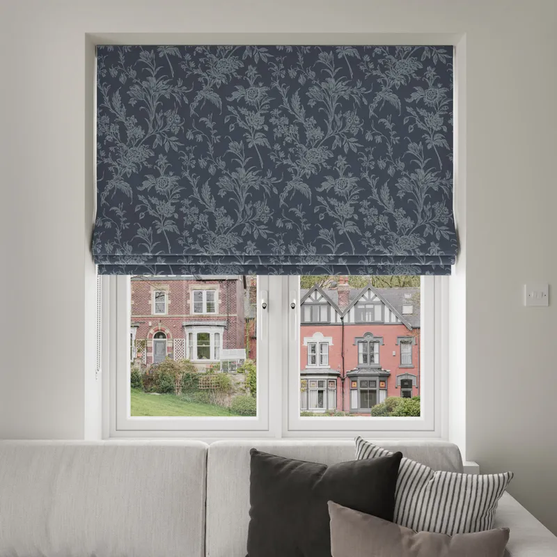Laura Ashley Lloyd Midnight Navy Blinds Uk