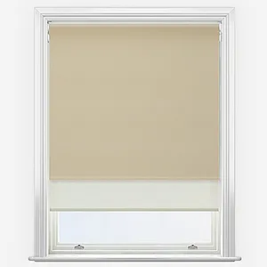 Supreme Blackout Sand & Natural Double Roller Blind