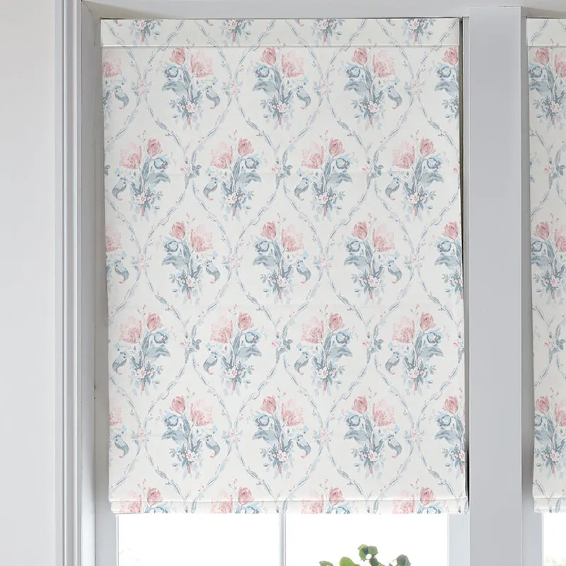 Laura Ashley Scarborough Fair Made To Measure Roman Blind Blush