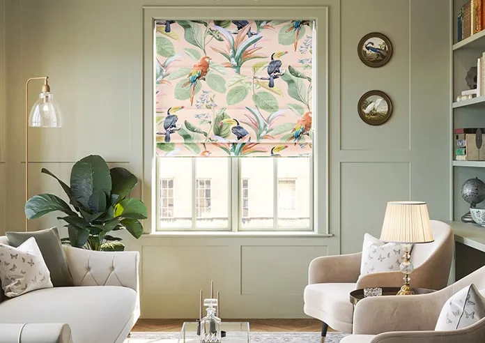 Parrot Peach Ice - Roman Blind