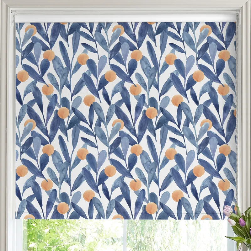 Voyage Enso Made To Measure Blackout Roller Blind Cobalt