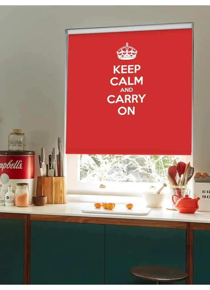Keep Calm And Carry On Roller Blind