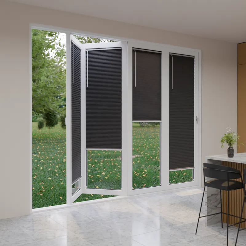 Easy Stick Graphite Real Wood Blind