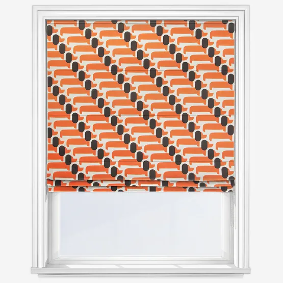 Orla Kiely Dog Show Persimon Roman Blind