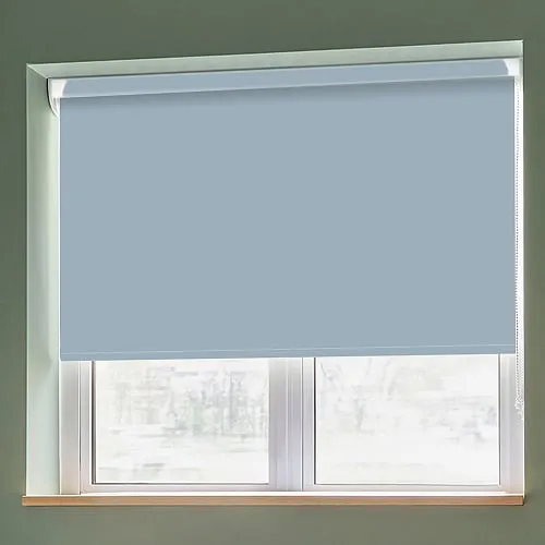 Banlight Duo Fr Smokey Blue (Blackout) Grip Fit Roller Blinds