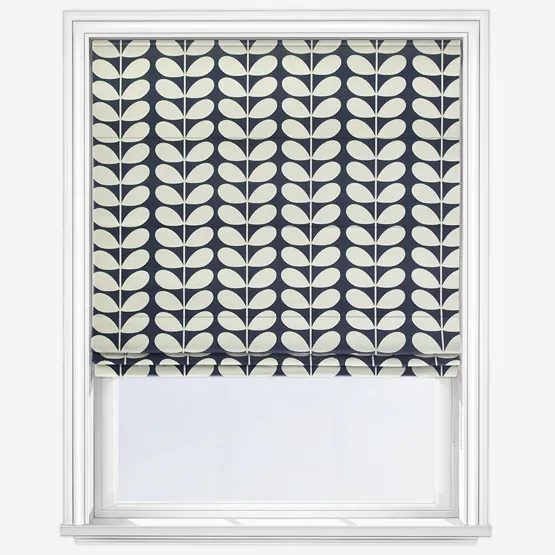 Orla Kiely Solid Stem Whale Roman Blind