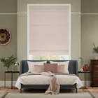 Quill Feather Blush Roman Blind