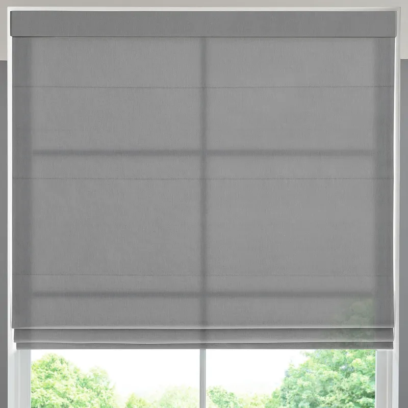 Felicity Sheer Voile Made To Measure Roman Blind Smoke