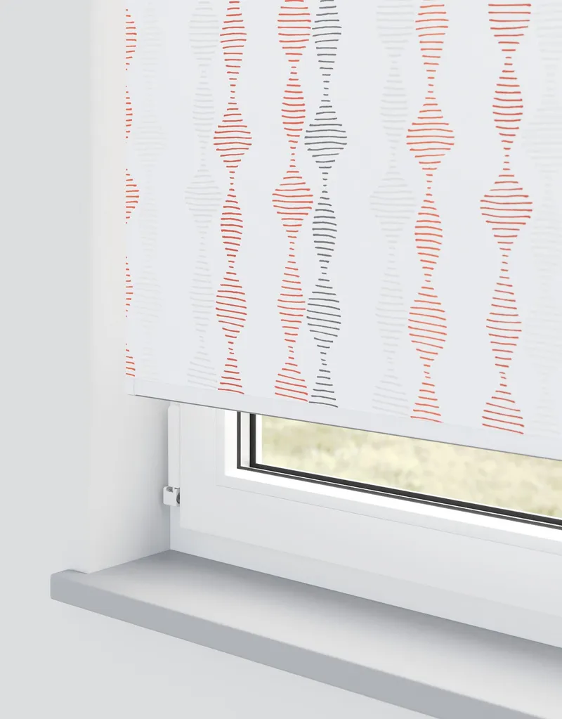 Romain Crimson Roller Blind
