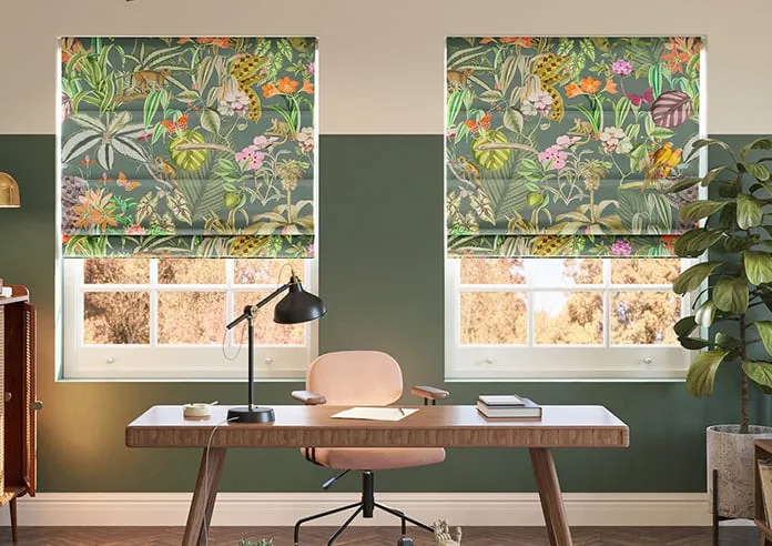 Barbados Lush Green - Roman Blind