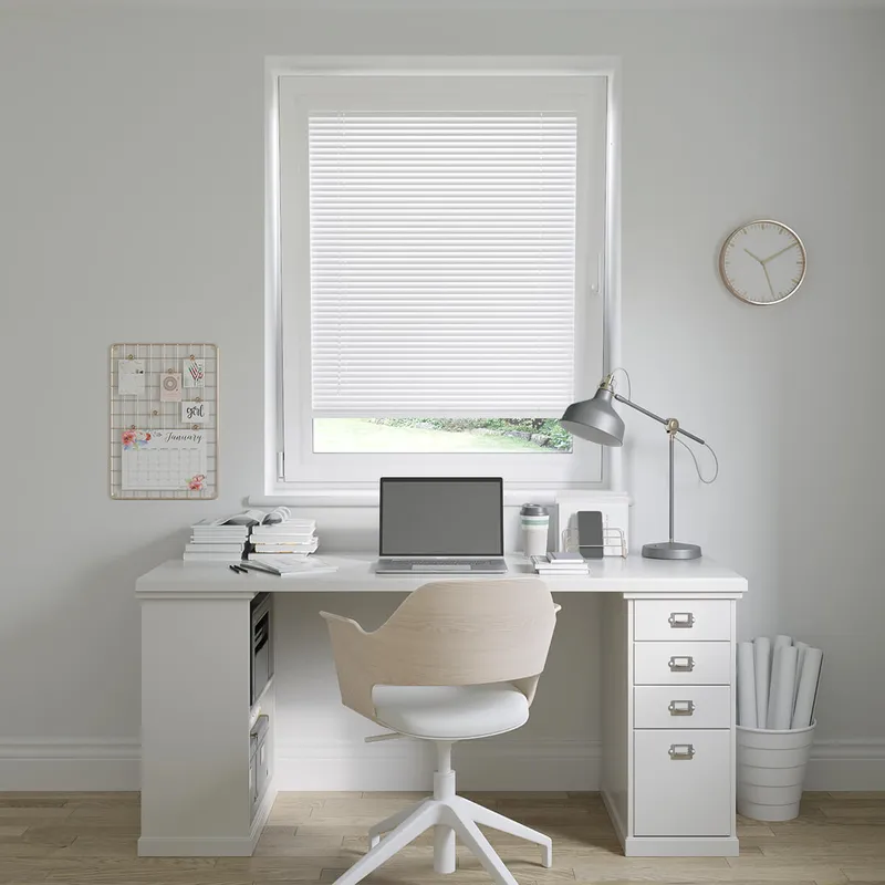 Perfect Fit Gloss White Venetian Blinds 25mm