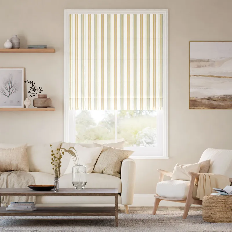 Valley Stripe Clouds & Sunshine Roman Blind