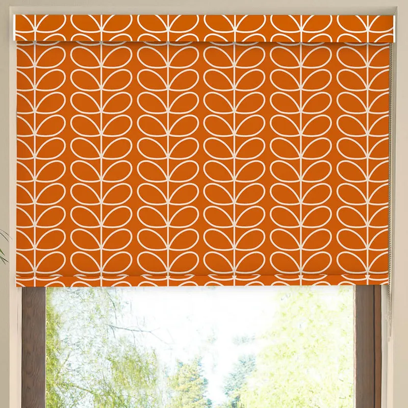Orla Kiely Linear Stem Translucent Made To Measure Roller Blind Persimmon
