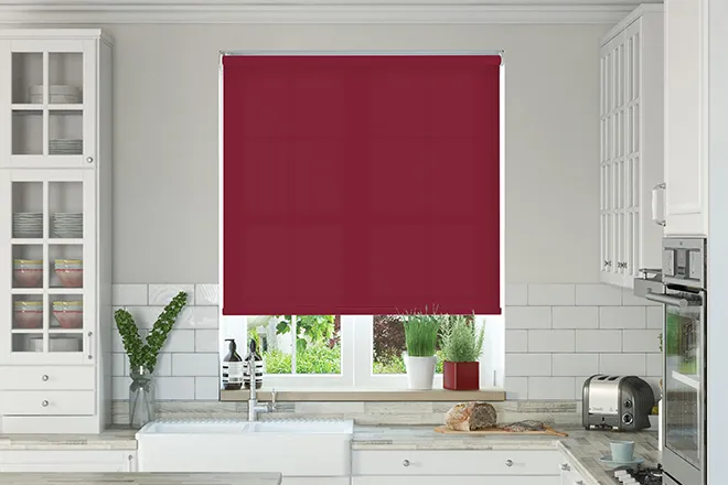 Oxford Safe+ Berry - Fire Retardant & Moisture Resistant Roller Blind
