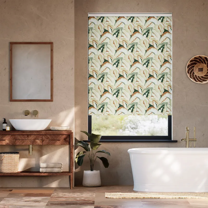 Calathea Moss Brick Roller Blind