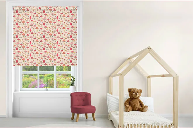 Cath Kidston Mini Mushroom Multi - Designer Roller Blind