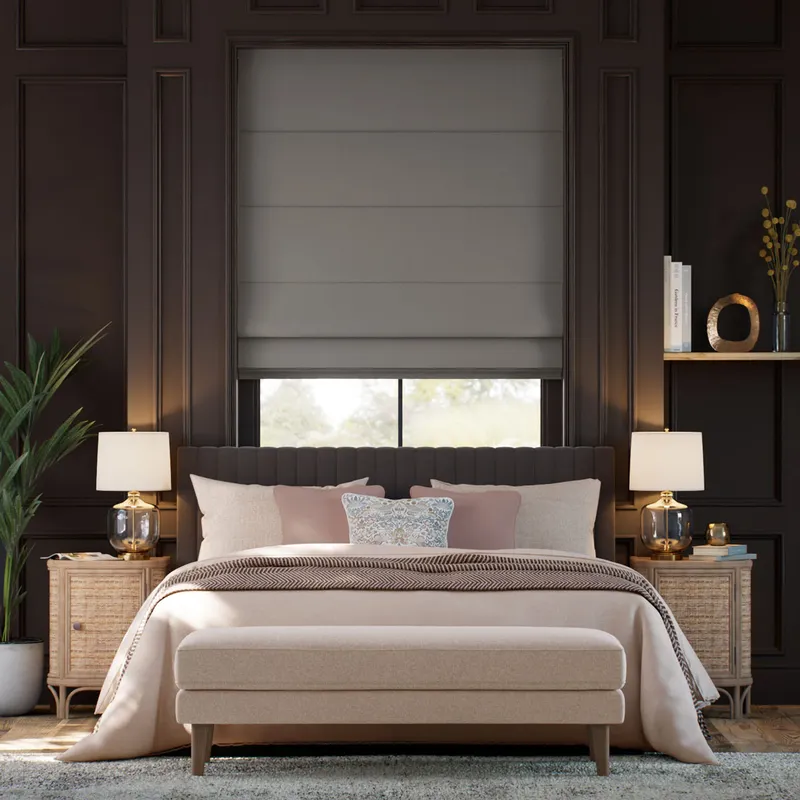 Inara Pure Linen Smoke Grey Roman Blind