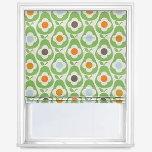 Orla Kiely Pear Green Multi Roman Blind
