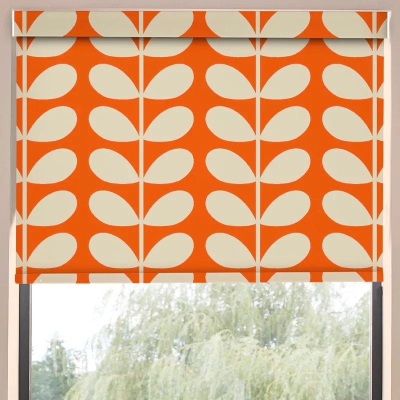 Orla Kiely Jumbo Solid Stem Made To Measure Blackout Roller Blind Tomato