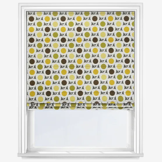 Orla Kiely Apples Ditsy Yellow Multi Roman Blind