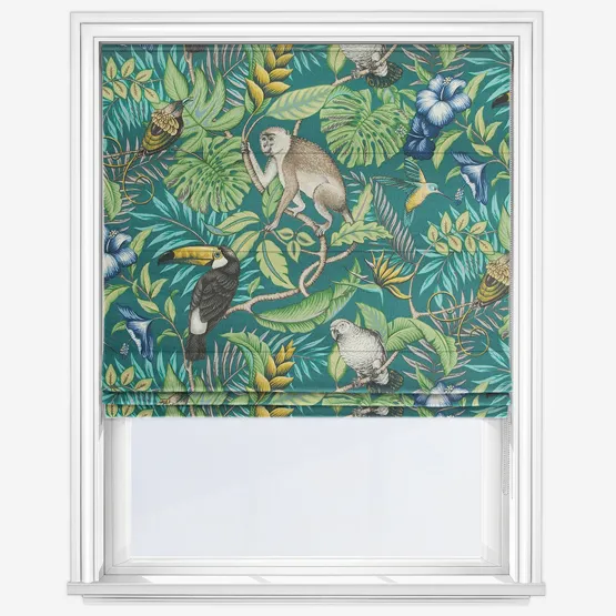 Rainforest Lagoon Roman Blind