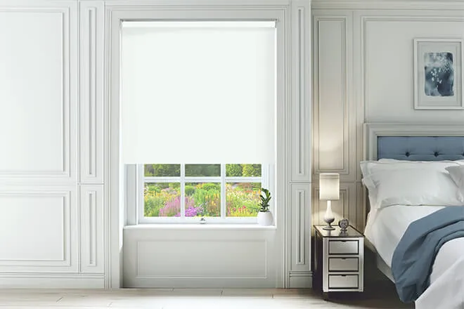 Lita True White - Blackout Roller Blind