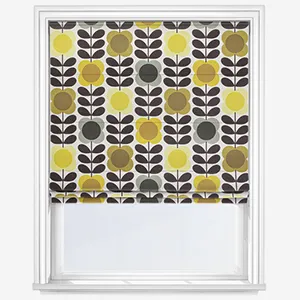 Orla Kiely Spot Flower Stem Yellow And Grey Roman Blind