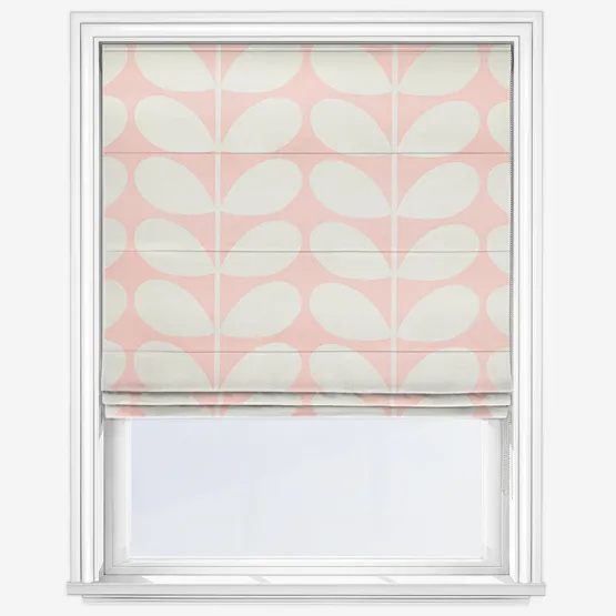 Orla Kiely Jumbo Solid Stem Pink Roman Blind