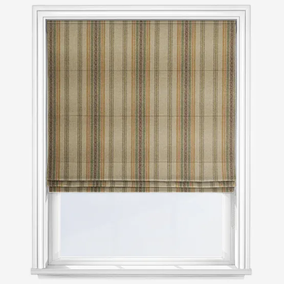 Moon Blenheim Natural Olive Roman Blind