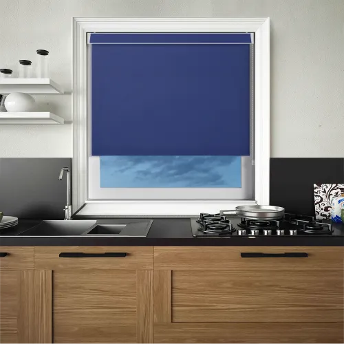 Origin Rich Blue Pelmet Roller Blind