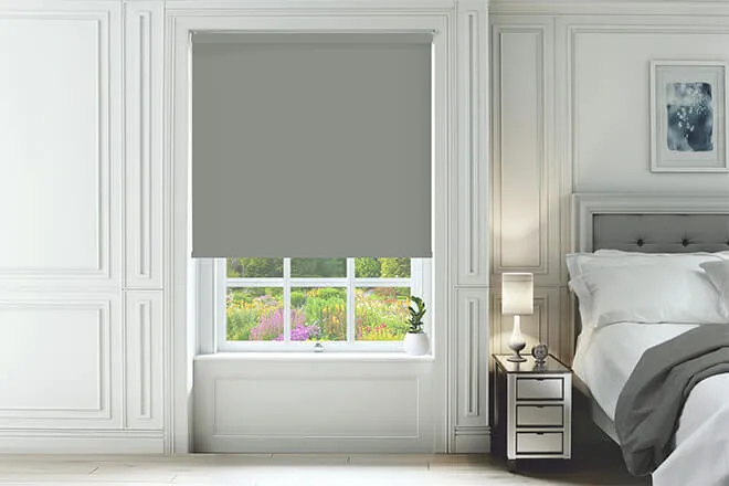 Dakota Grey - Moisture Resistant Blackout Roller Blind