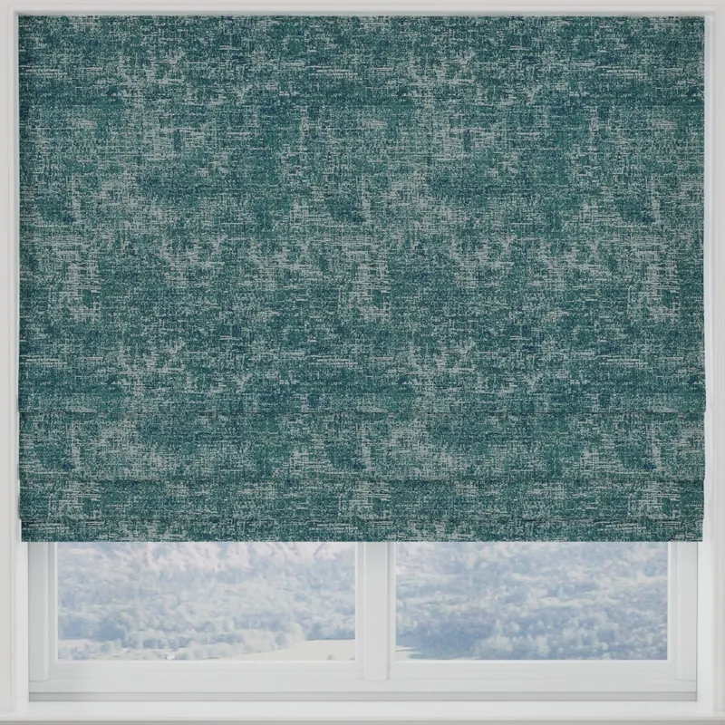 Arcadia Made To Measure Roman Blind Turquoise
