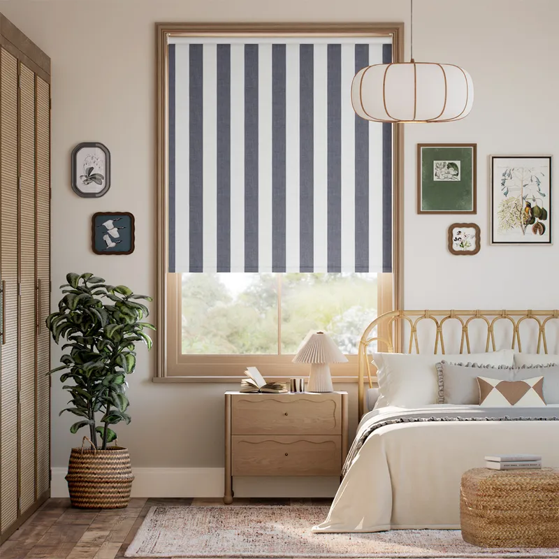 Choices Tessa Stripe Navy Roller Blind