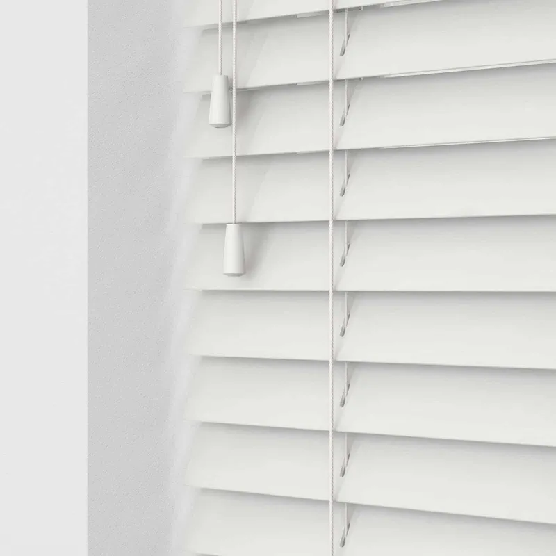 50mm Express String Faux Wooden Venetian Made To Measure Blind White